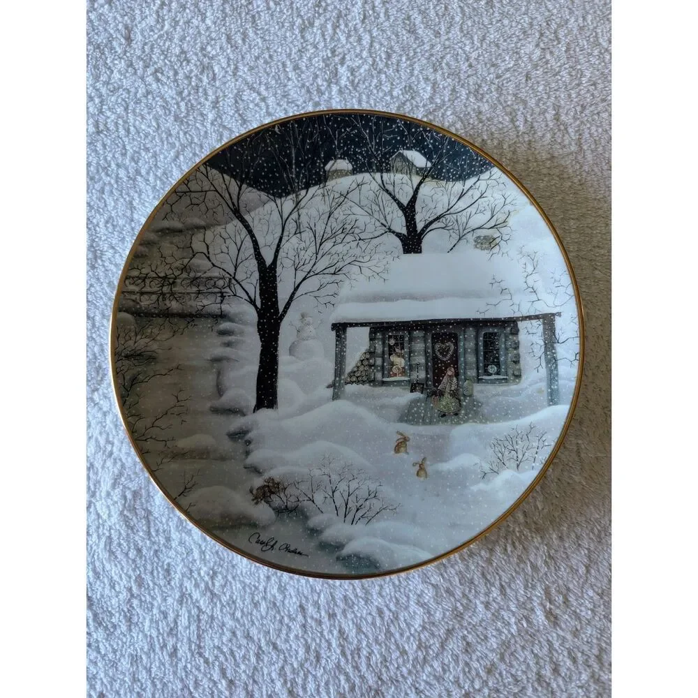 Franklin Mint Moonlight Visitors Carol J Endres Porcelain Plate